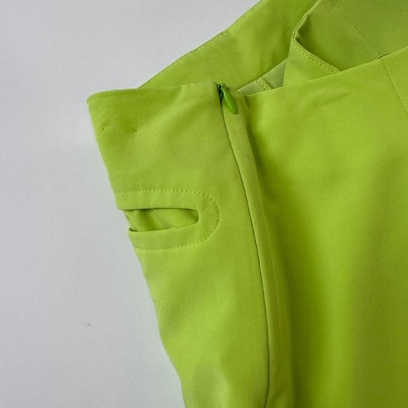 Sold VINTAGE Groovy 70's Style Neon Green Golf Mini Skirt / Shorts size Small - Picture 9 of 9